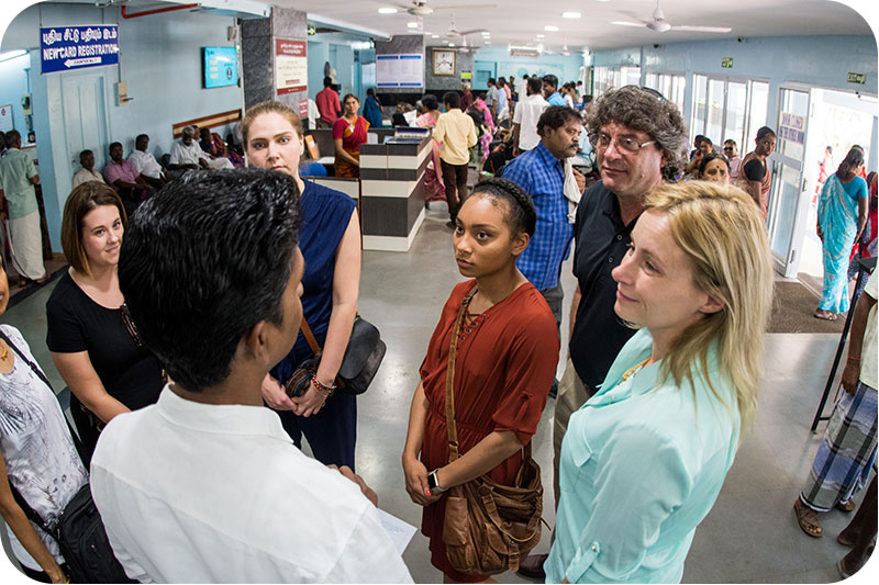 Students visit Aravind eye hospital in India