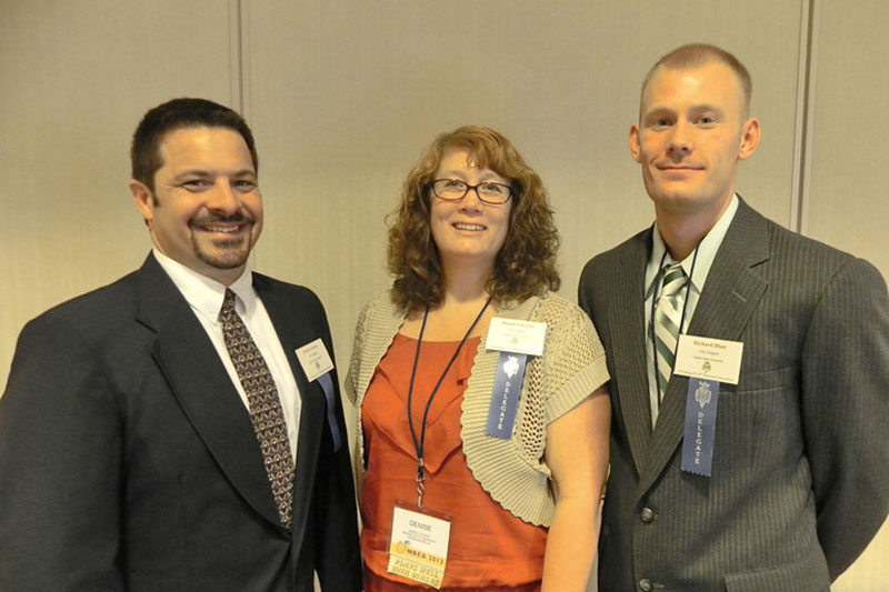 Brian Krawiec (left), Denise Current and Craig Blair