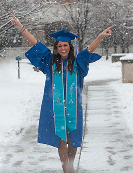 Student Enjoying Snow