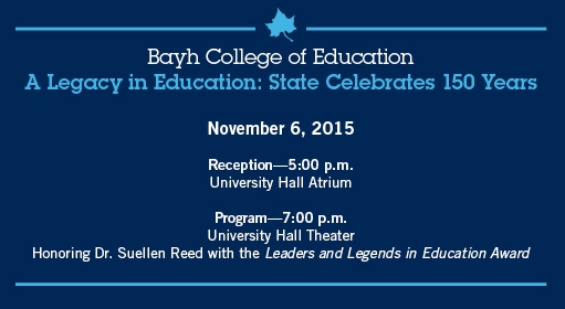 BCOE Sesquicentennial Celebration November 6, 2015 5:00 pm Reception, 7:00 pm Program