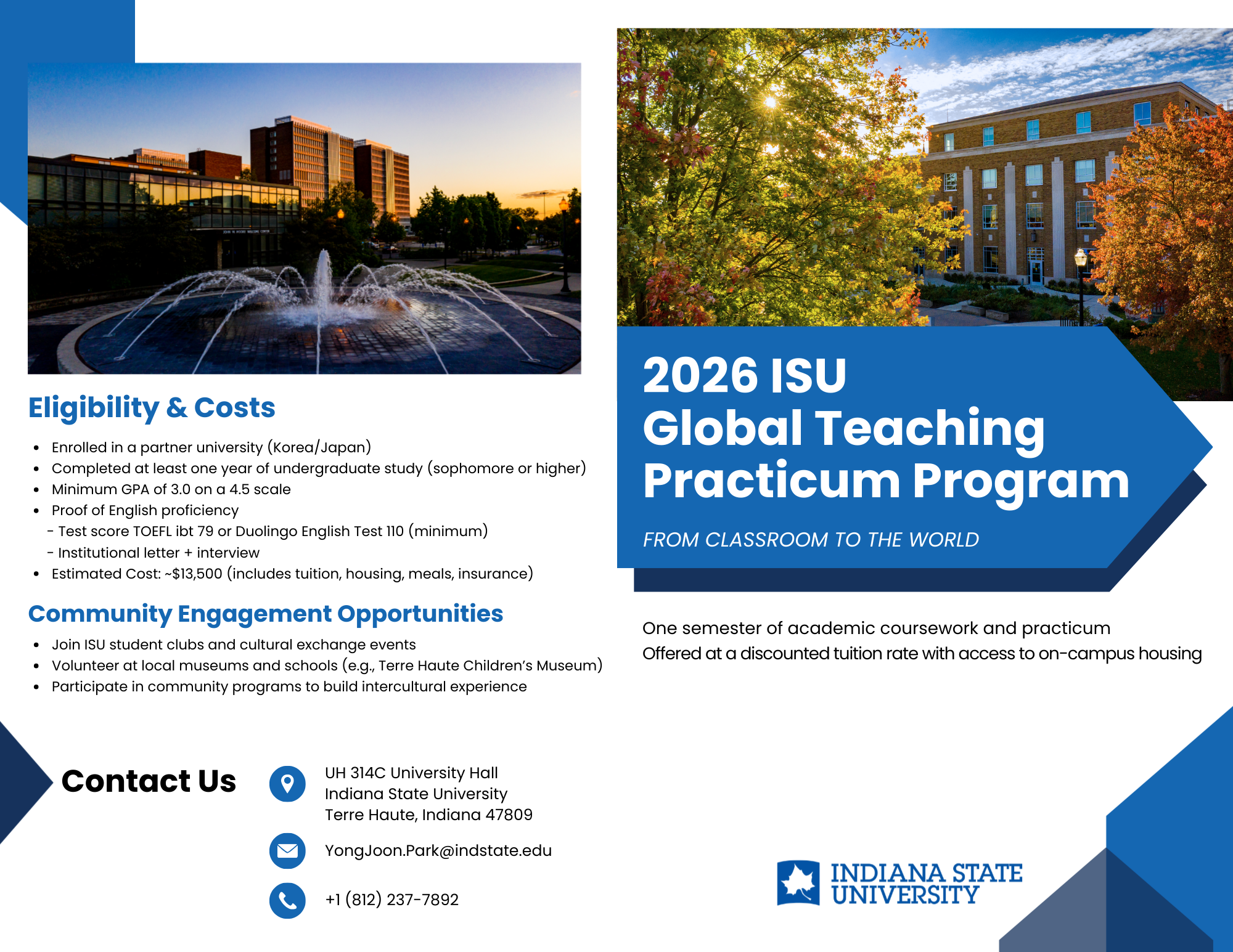 2026 ISU Global Teaching Practicum Program (Undergraduate)