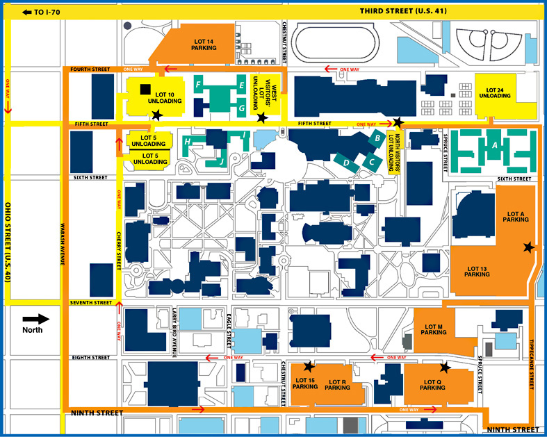 Indiana State University Campus Map