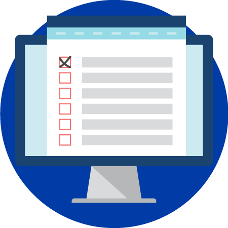 computer checklist icon