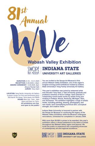 Yang Family University Art Gallery 81st annual Wabash Valley Exhibition Poster