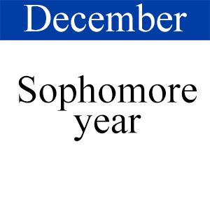 December Sophomore, Path to graduation